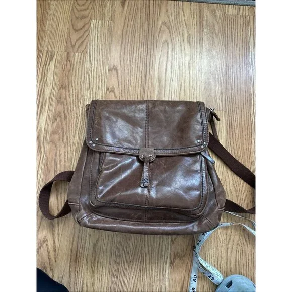 THE SAK Convertible VENTURA GENUINE LEATHER Backpack Crossbody Brown Distressed - Picture 13 of 13